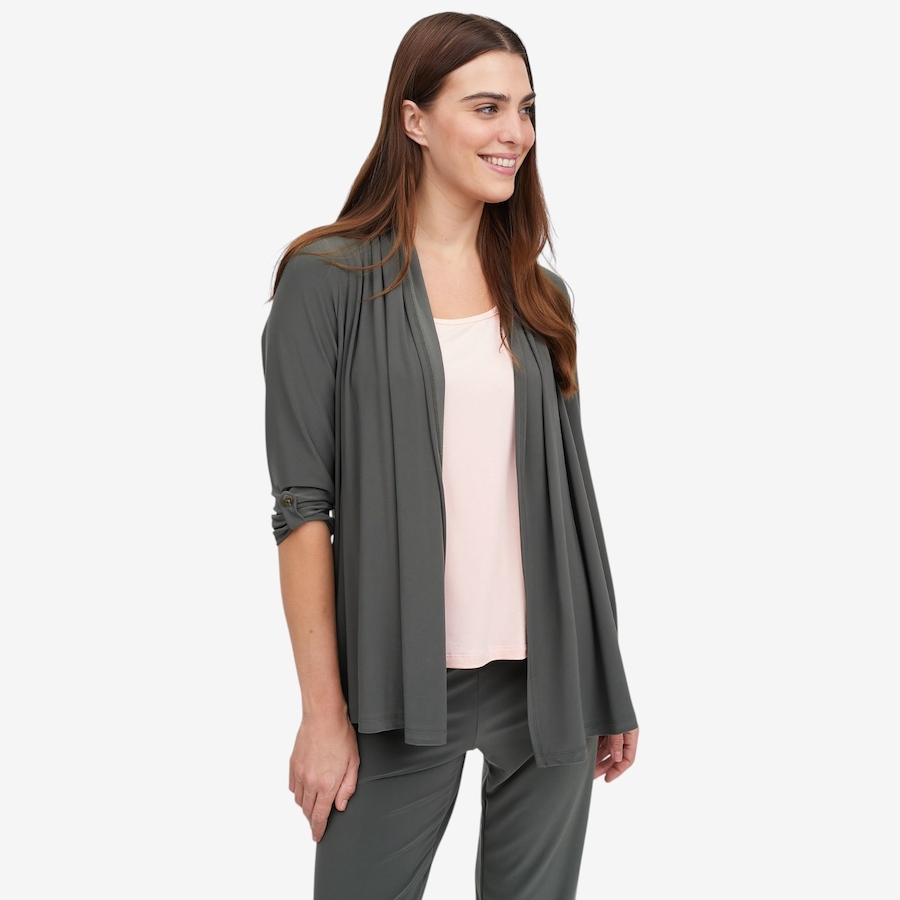 Image 119578_DARSE.jpg, Product 119-578 / Price $49.88, Kim & Co. Deluxe Brazil Knit Roll Up 3/4 Sleeve Cardigan from Kim & Co. on TSC.ca's Fashion department