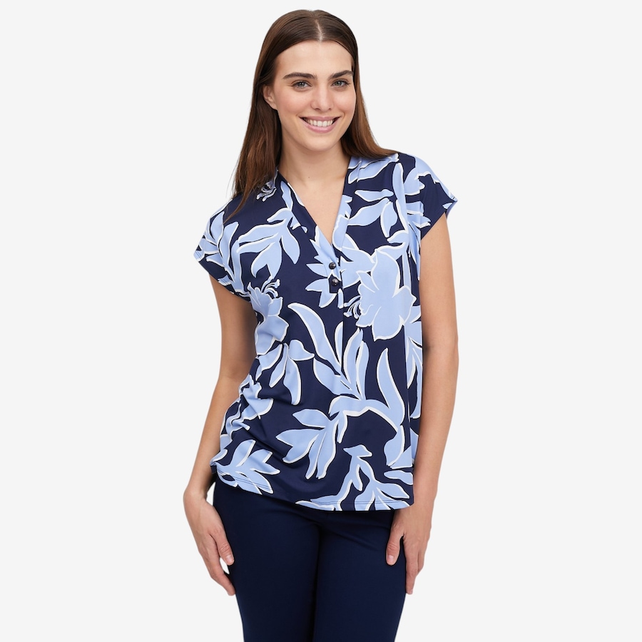 Image 119580_BLMU.jpg, Product 119-580 / Price $34.88, Kim & Co. Printed Brazil Knit Short Dolman Sleeve Top from Kim & Co. on TSC.ca's Fashion department