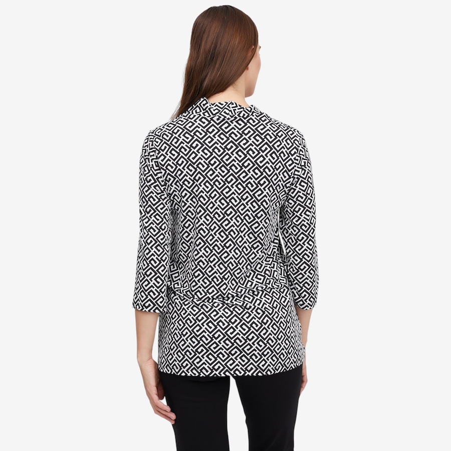 Image 119581_ALTMORE2.jpg, Product 119-581 / Price $39.88, Kim & Co. Printed Brazil Knit 3/4 Sleeve Twist Front Tunic from Kim & Co. on TSC.ca's Fashion department