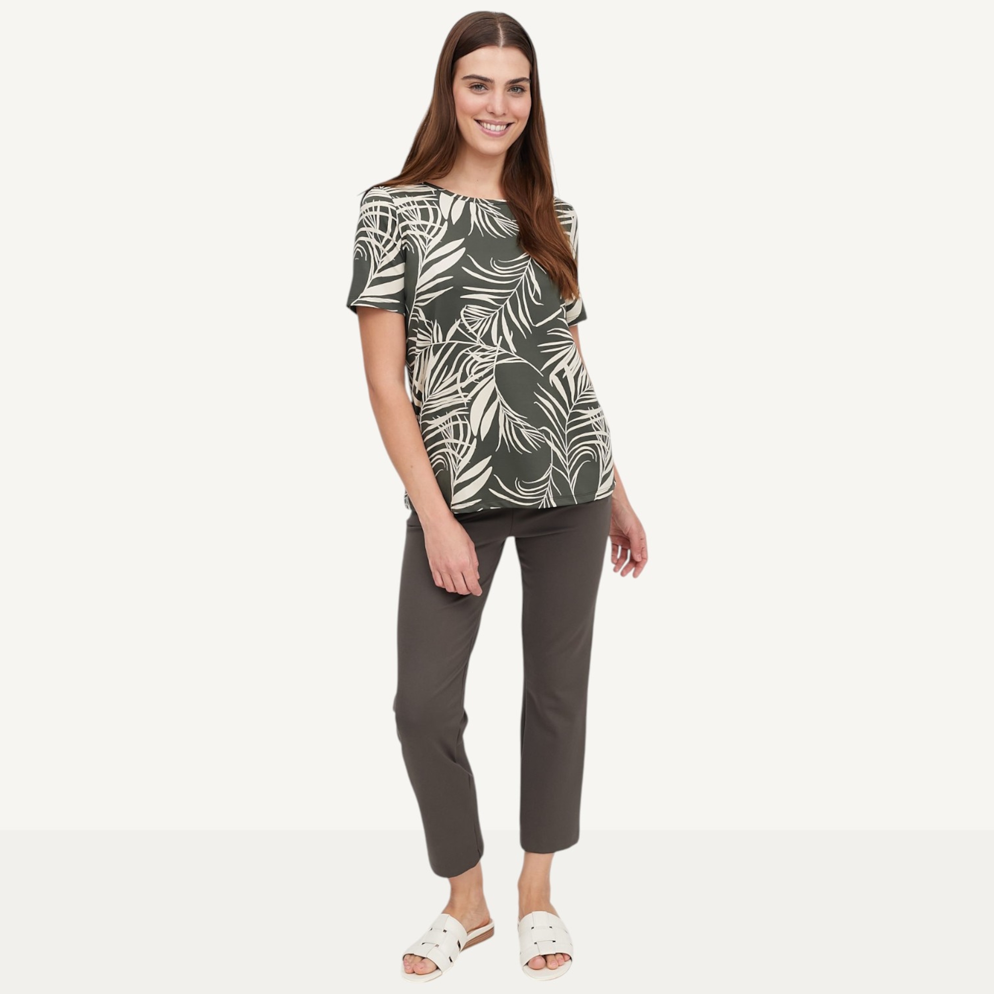Kim & Co. Printed Brazil Knit Short Sleeve Top - TSC.ca