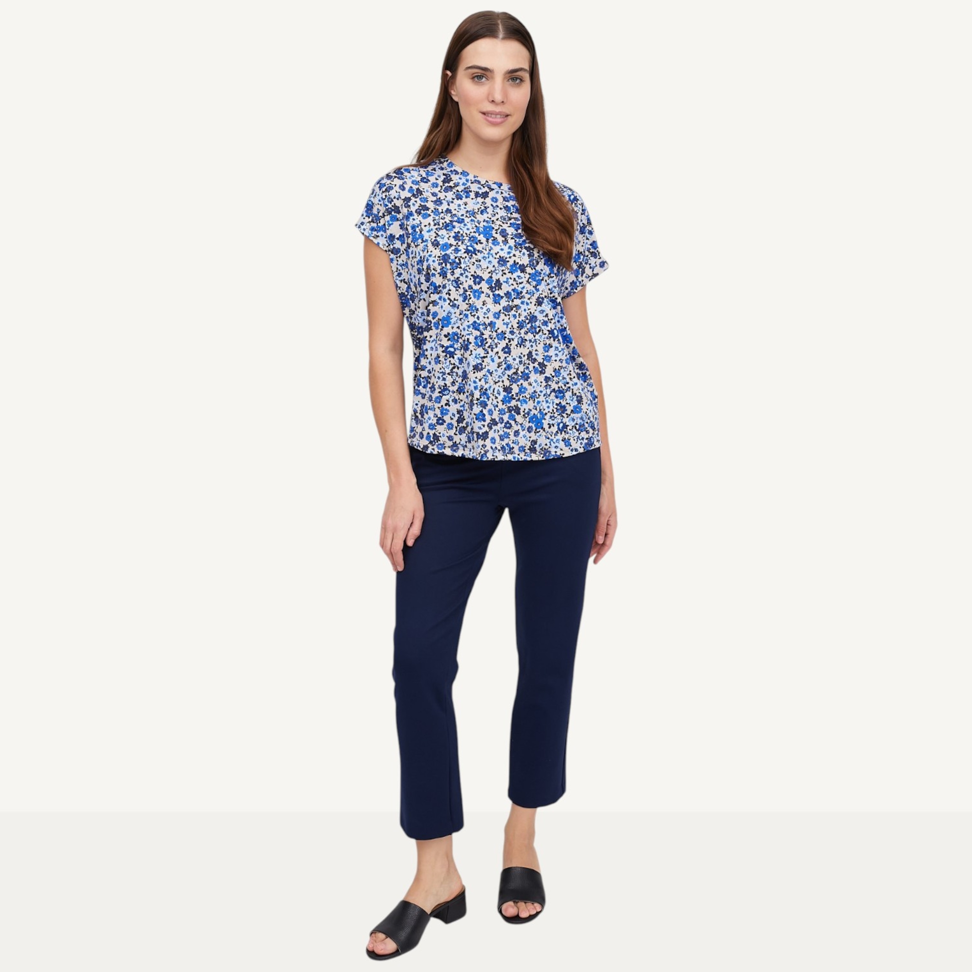 Kim & Co. Printed Brazil Knit Short Sleeve Top - TSC.ca