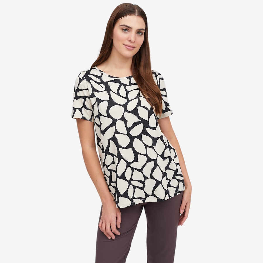 Image 119582_BKD.jpg, Product 119-582 / Price $29.88, Kim & Co. Printed Brazil Knit Short Sleeve Top from Kim & Co. on TSC.ca's Fashion department