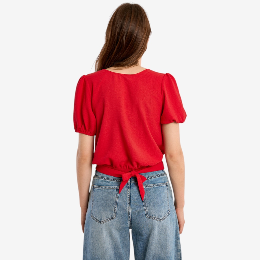 Image 119584_ALTMORE2.jpg, Product 119-584 / Price $54.88, Molly Bracken Tie Front Short Sleeve Button Up Top from Molly Bracken on TSC.ca's Fashion department