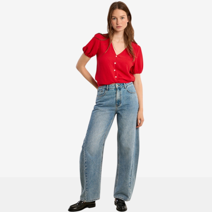 Image 119584_ALTMORE6.jpg, Product 119-584 / Price $54.88, Molly Bracken Tie Front Short Sleeve Button Up Top from Molly Bracken on TSC.ca's Fashion department