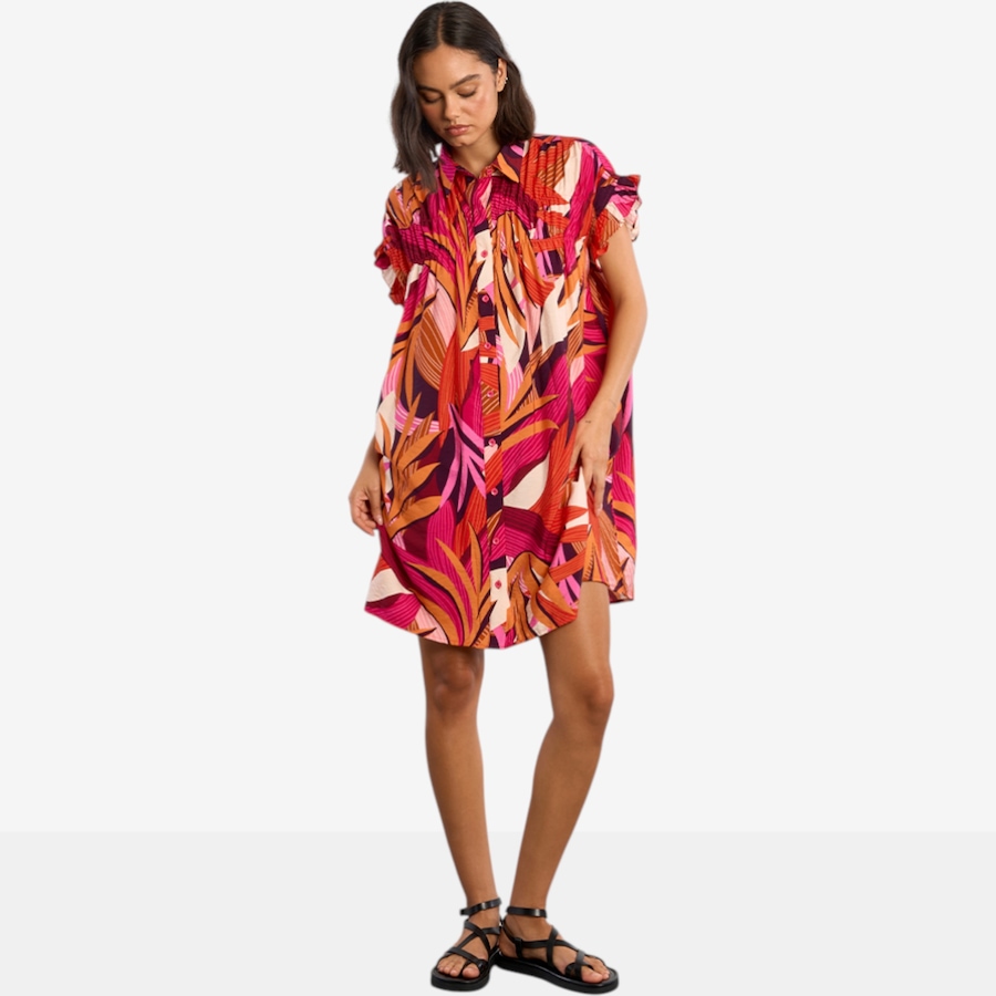 Image 119614_ALTMORE3.jpg, Product 119-614 / Price $59.88, Molly Bracken Printed Button Front Dress from Molly Bracken on TSC.ca's Fashion department