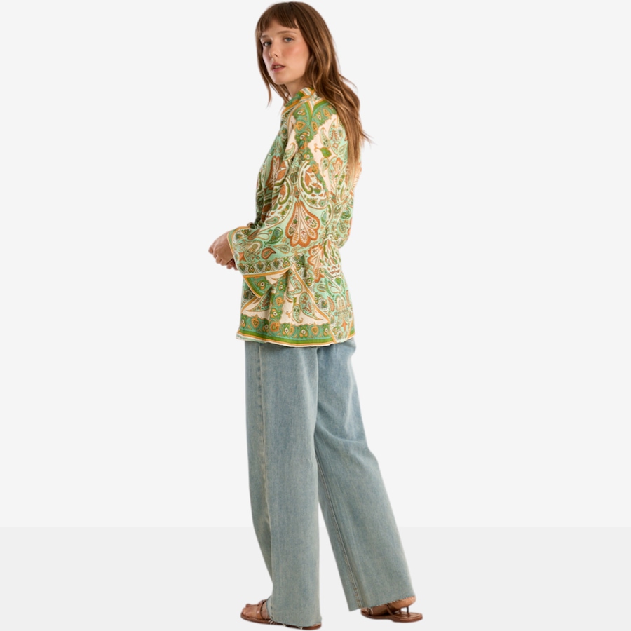 Image 119615_ALTMORE3.jpg, Product 119-615 / Price $69.88, Molly Bracken Printed V-Neck Tie Front Blouse from Molly Bracken on TSC.ca's Fashion department