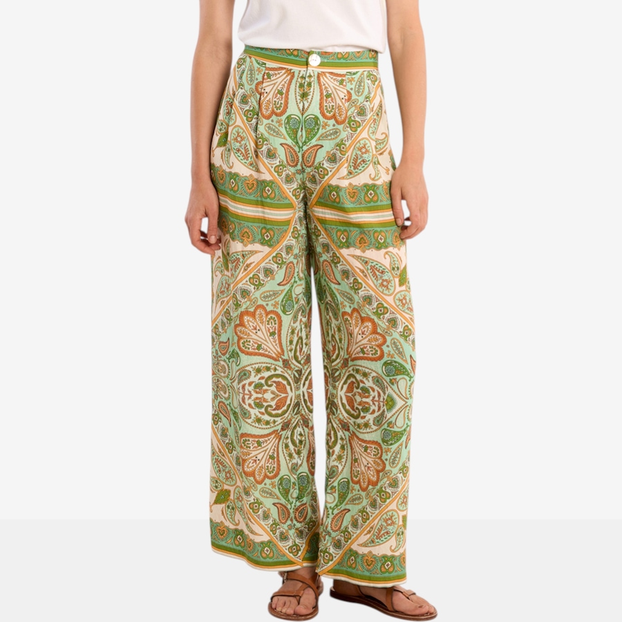 Image 119617_GRN.jpg, Product 119-617 / Price $69.88, Molly Bracken Printed Wide Leg Pant from Molly Bracken on TSC.ca's Fashion department