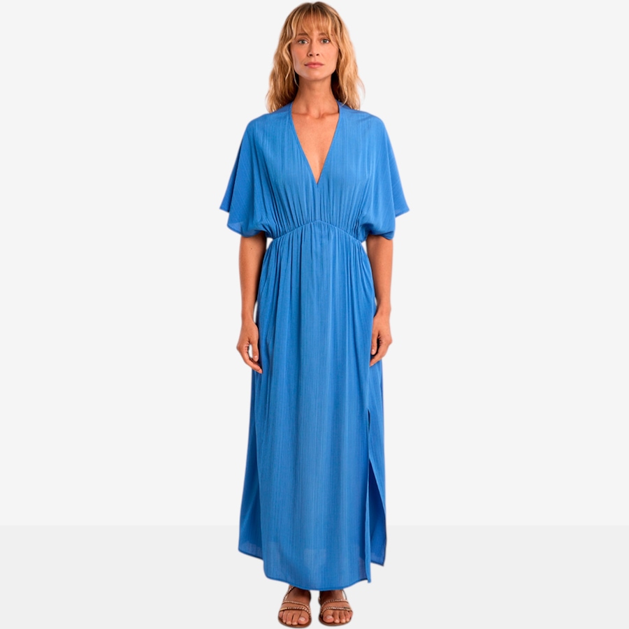 Image 119630_BLU.jpg, Product 119-630 / Price $89.88, Molly Bracken V-Neck Flounce Sleeve Dress from Molly Bracken on TSC.ca's Fashion department