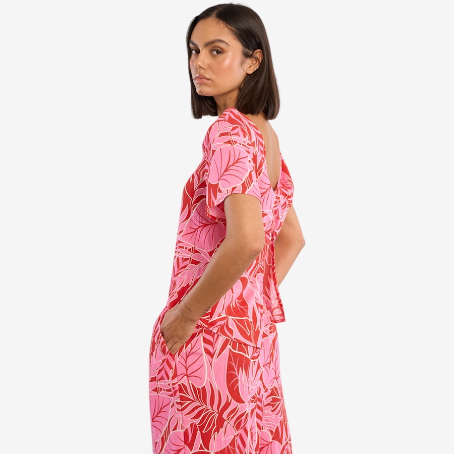Image 119635_ALTMORE4.jpg, Product 119-635 / Price $39.88, Molly Bracken Short Sleeve Top with Open Back Detail from Molly Bracken on TSC.ca's Fashion department