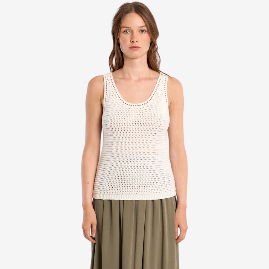 Image 119640_WHT.jpg, Product 119-640 / Price $44.88, Molly Bracken Sleeveless Crochet Tank from Molly Bracken on TSC.ca's Fashion department