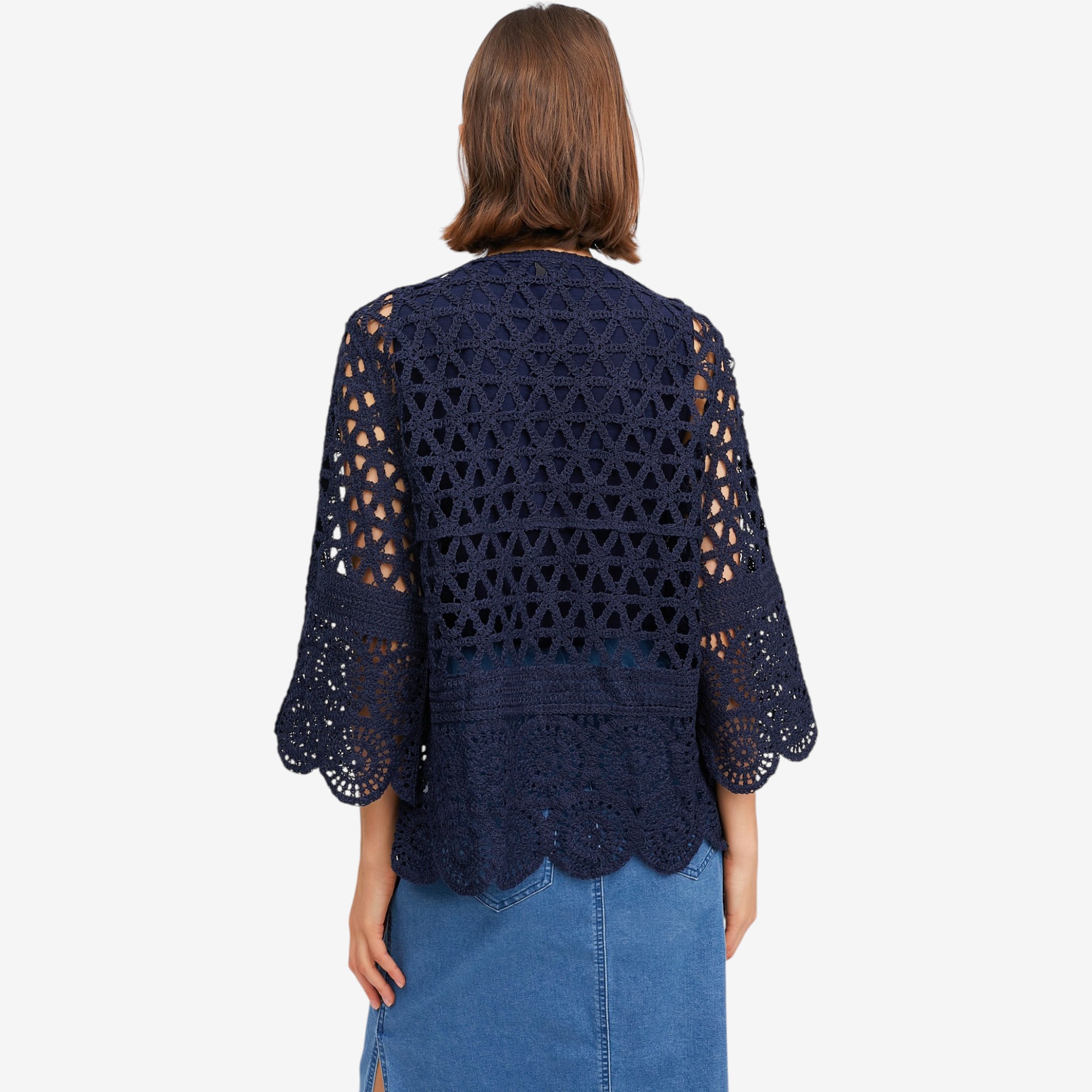 Nina Leonard Border Crochet Cardigan - TSC.ca