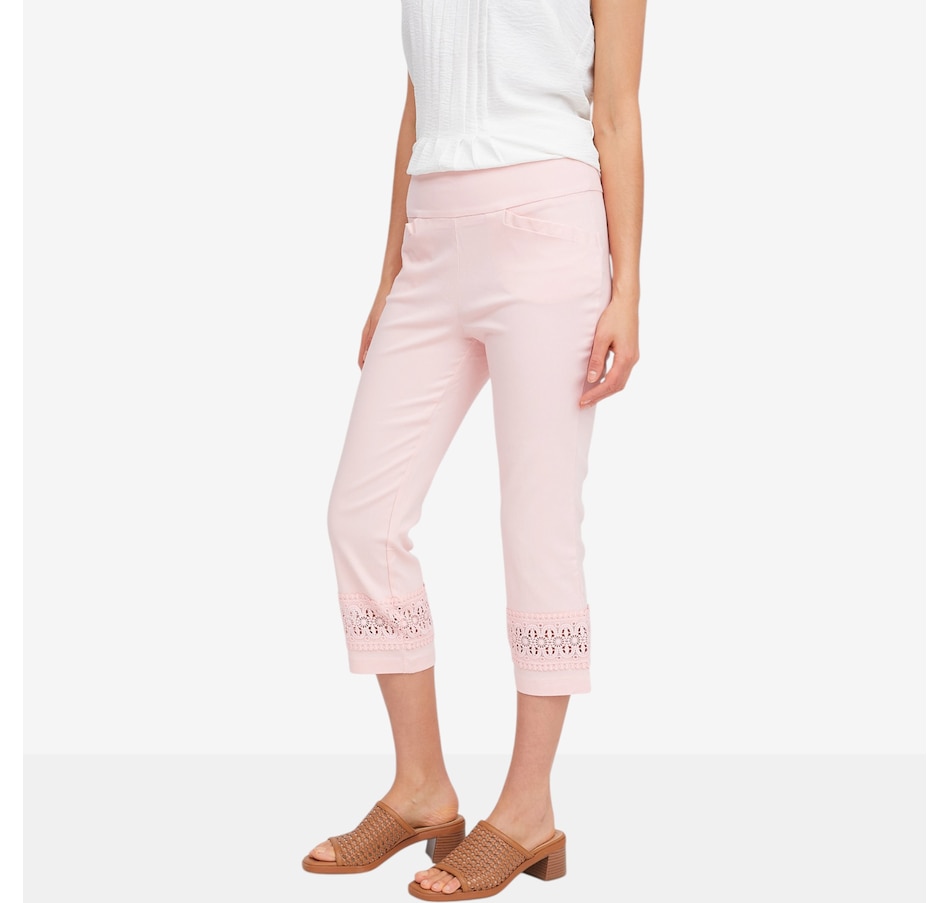 Image 119661_ALTMORE1.jpg, Product 119-661 / Price $69.99, Nina Leonard Millennium Crop Pant with Inset Lace from Nina Leonard on TSC.ca's Fashion department