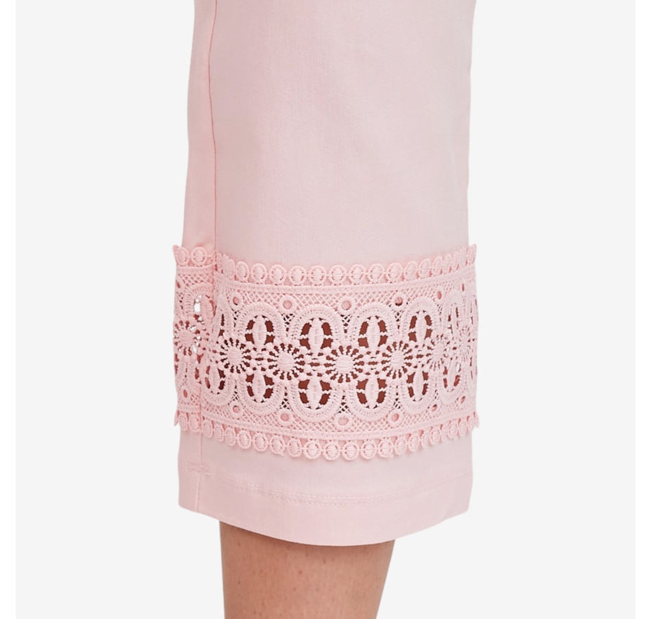 Image 119661_ALTMORE2.jpg, Product 119-661 / Price $69.99, Nina Leonard Millennium Crop Pant with Inset Lace from Nina Leonard on TSC.ca's Fashion department
