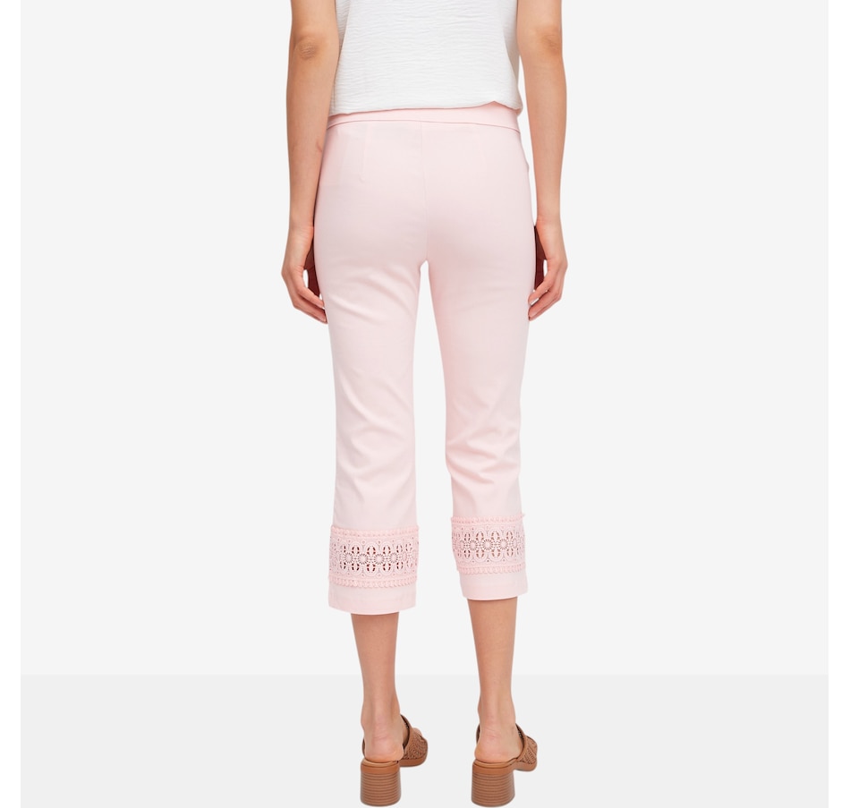 Image 119661_ALTMORE3.jpg, Product 119-661 / Price $69.99, Nina Leonard Millennium Crop Pant with Inset Lace from Nina Leonard on TSC.ca's Fashion department