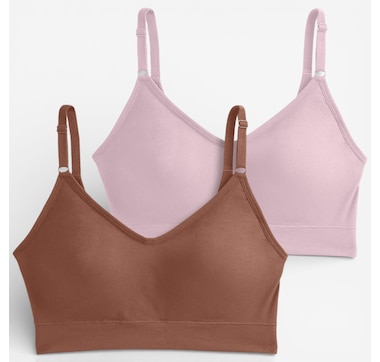 Jockey Back Smoothing Cami Strap Bralettes 2-Pack