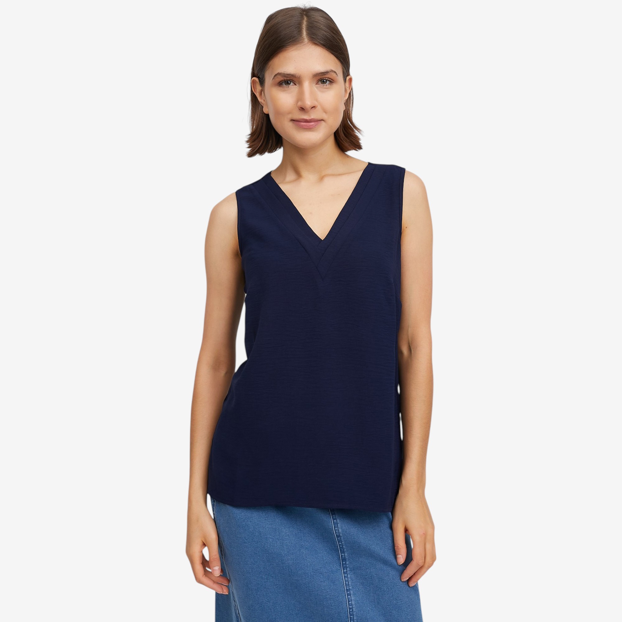 Nina Leonard Textured Wave Float Top - TSC.ca