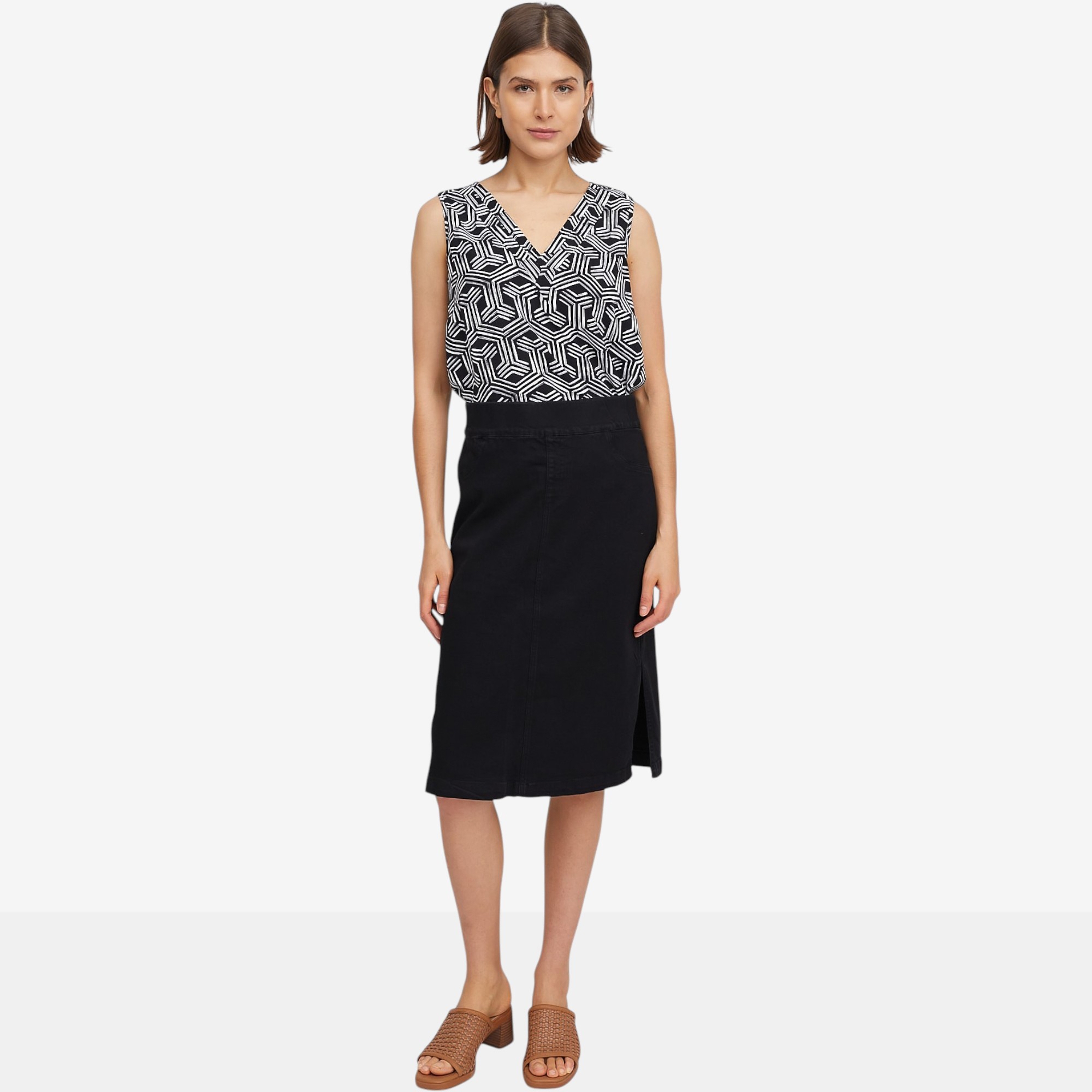 Nina Leonard Stretch Denim Skirt - TSC.ca