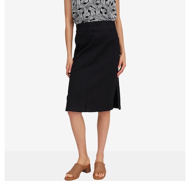 Nina Leonard Stretch Denim Skirt