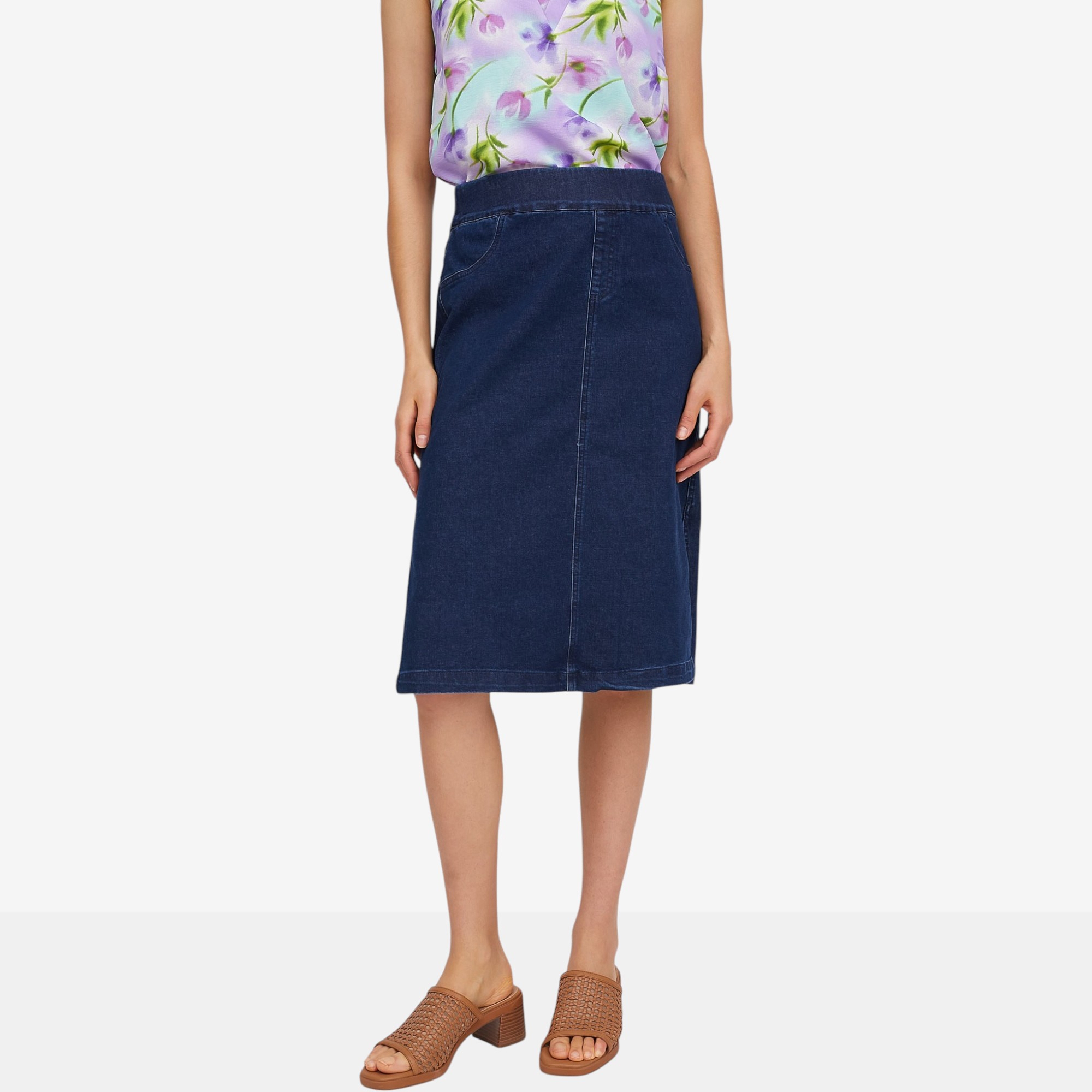 Nina Leonard Stretch Denim Skirt - TSC.ca