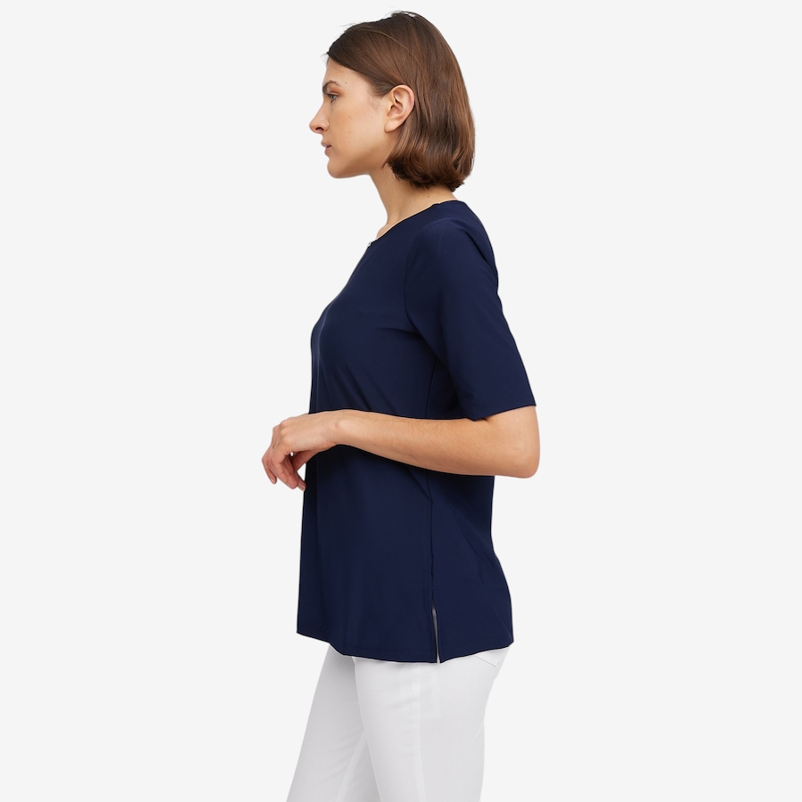 Image 119687_ALTMORE2.jpg, Product 119-687 / Price $34.88, Nina Leonard Elbow Sleeve Top with Notch Neck from Nina Leonard on TSC.ca's Fashion department