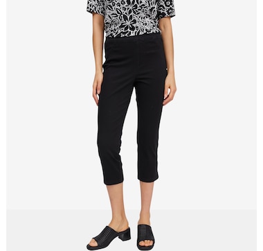 Nina Leonard Cropped Stretch Knit Denim Pant