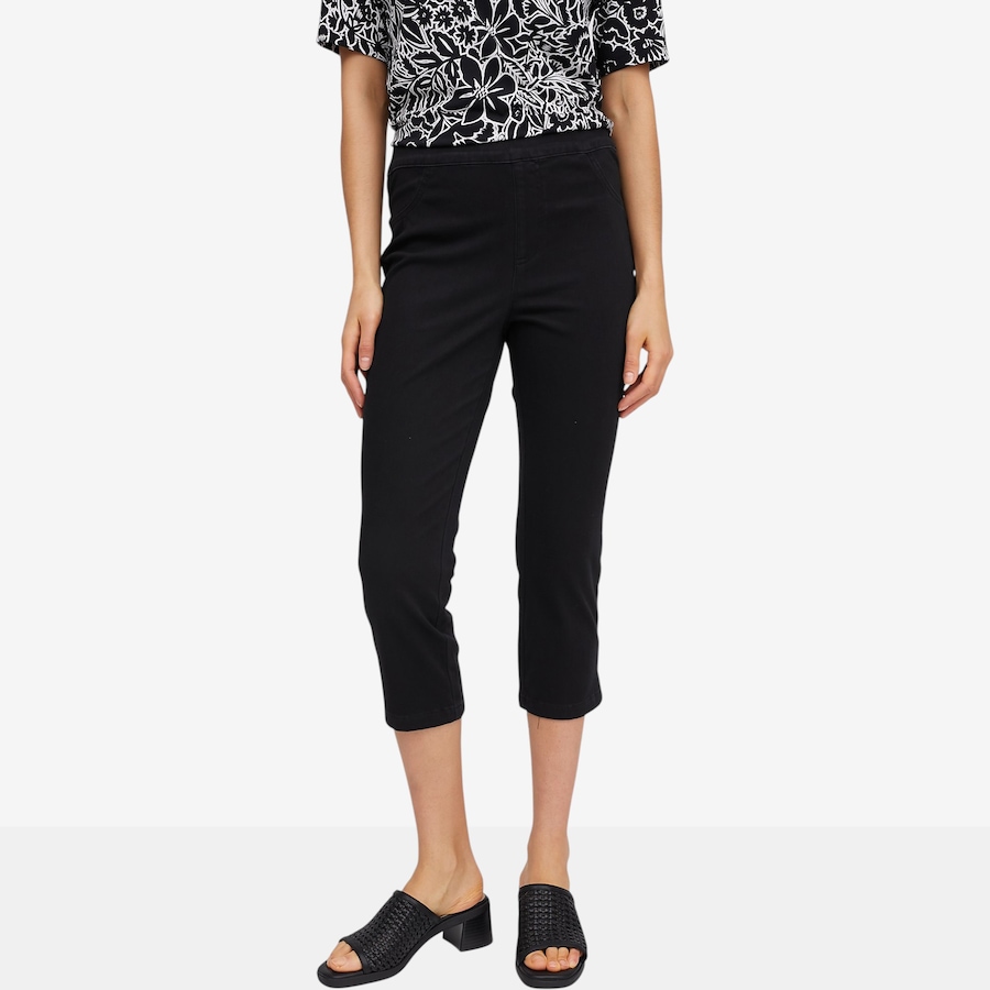 Image 119688_BLK.jpg, Product 119-688 / Price $39.88, Nina Leonard Cropped Stretch Knit Denim Pant from Nina Leonard on TSC.ca's Fashion department