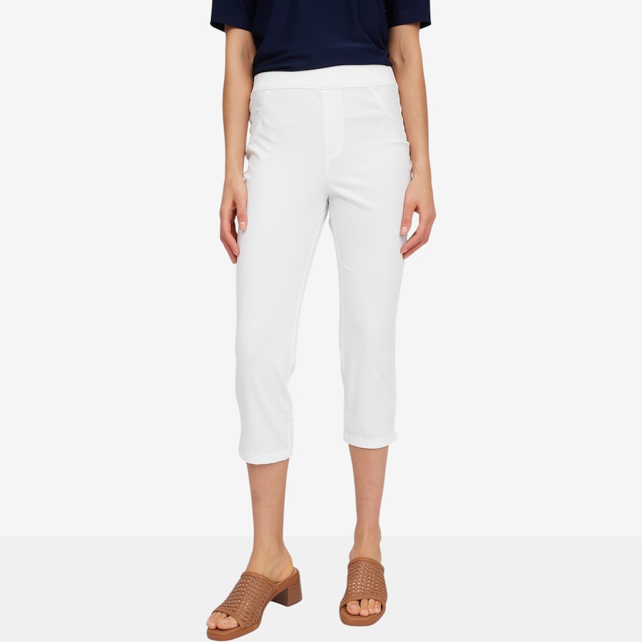 Image 119688_IVR.jpg, Product 119-688 / Price $39.88, Nina Leonard Cropped Stretch Knit Denim Pant from Nina Leonard on TSC.ca's Fashion department