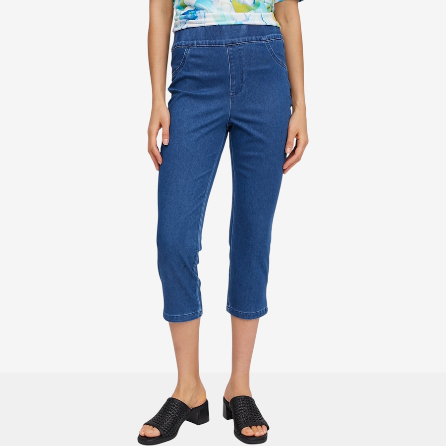 Image 119688_MMW.jpg, Product 119-688 / Price $39.88, Nina Leonard Cropped Stretch Knit Denim Pant from Nina Leonard on TSC.ca's Fashion department