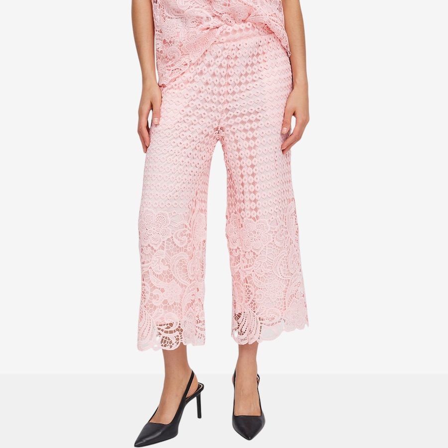 Image 119689_RSE.jpg, Product 119-689 / Price $34.88, Nina Leonard Cropped Lace Border Culotte Pant from Nina Leonard on TSC.ca's Fashion department
