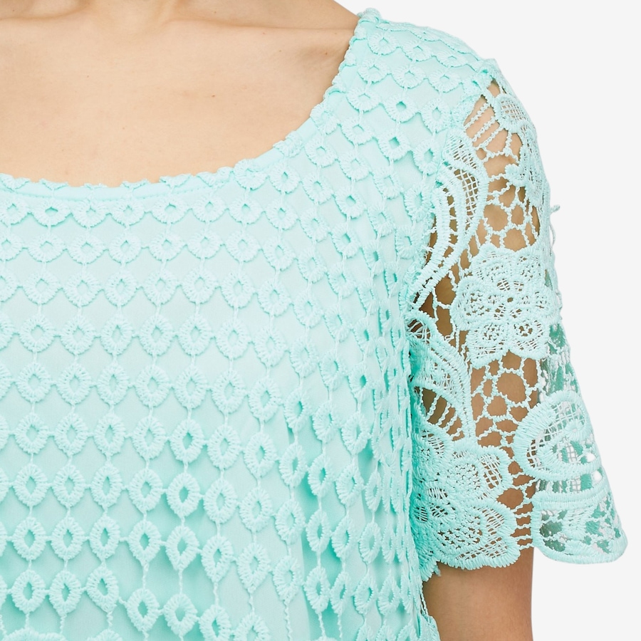 Image 119690_ALTMORE1.jpg, Product 119-690 / Price $34.88, Nina Leonard Border Lace Elbow Sleeve Top from Nina Leonard on TSC.ca's Fashion department
