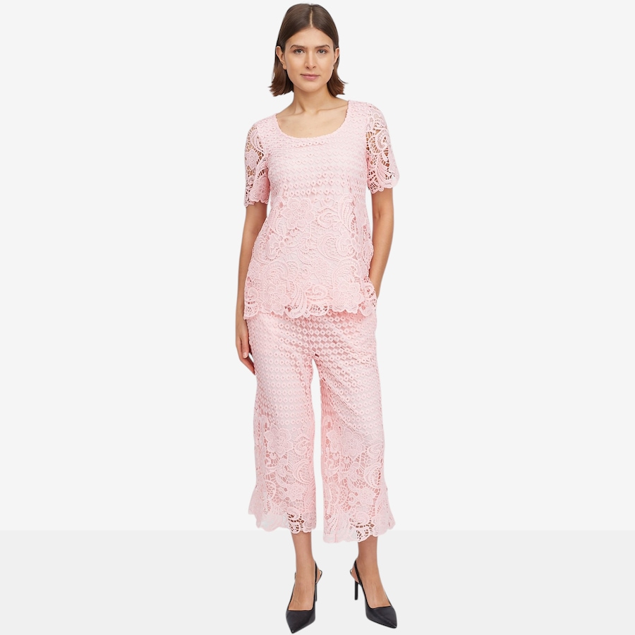 Image 119690_ALTMORE4.jpg, Product 119-690 / Price $34.88, Nina Leonard Border Lace Elbow Sleeve Top from Nina Leonard on TSC.ca's Fashion department
