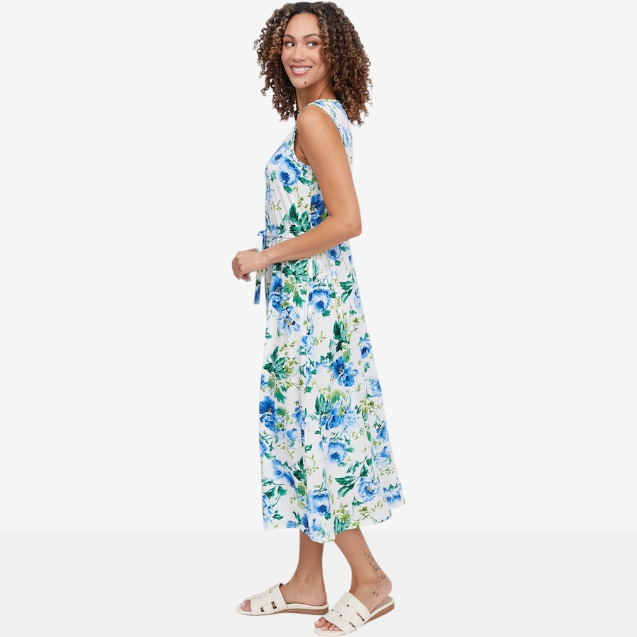 Image 119692_ALTMORE2.jpg, Product 119-692 / Price $49.88, Nina Leonard Printed Tie Front Midi Dress from Nina Leonard on TSC.ca's Fashion department