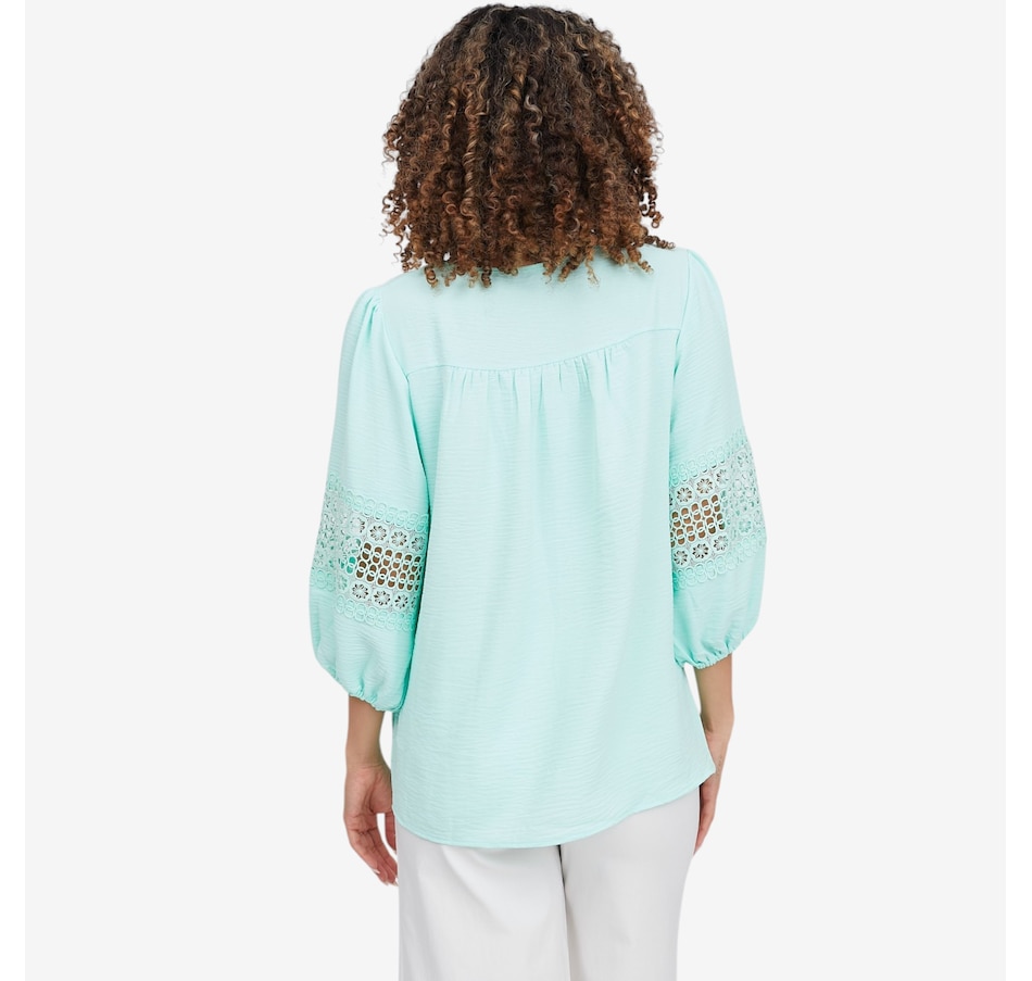 Image 119695_ALTMORE3.jpg, Product 119-695 / Price $59.99, Nina Leonard Textured Wave Pintuck Blouse from Nina Leonard on TSC.ca's Fashion department