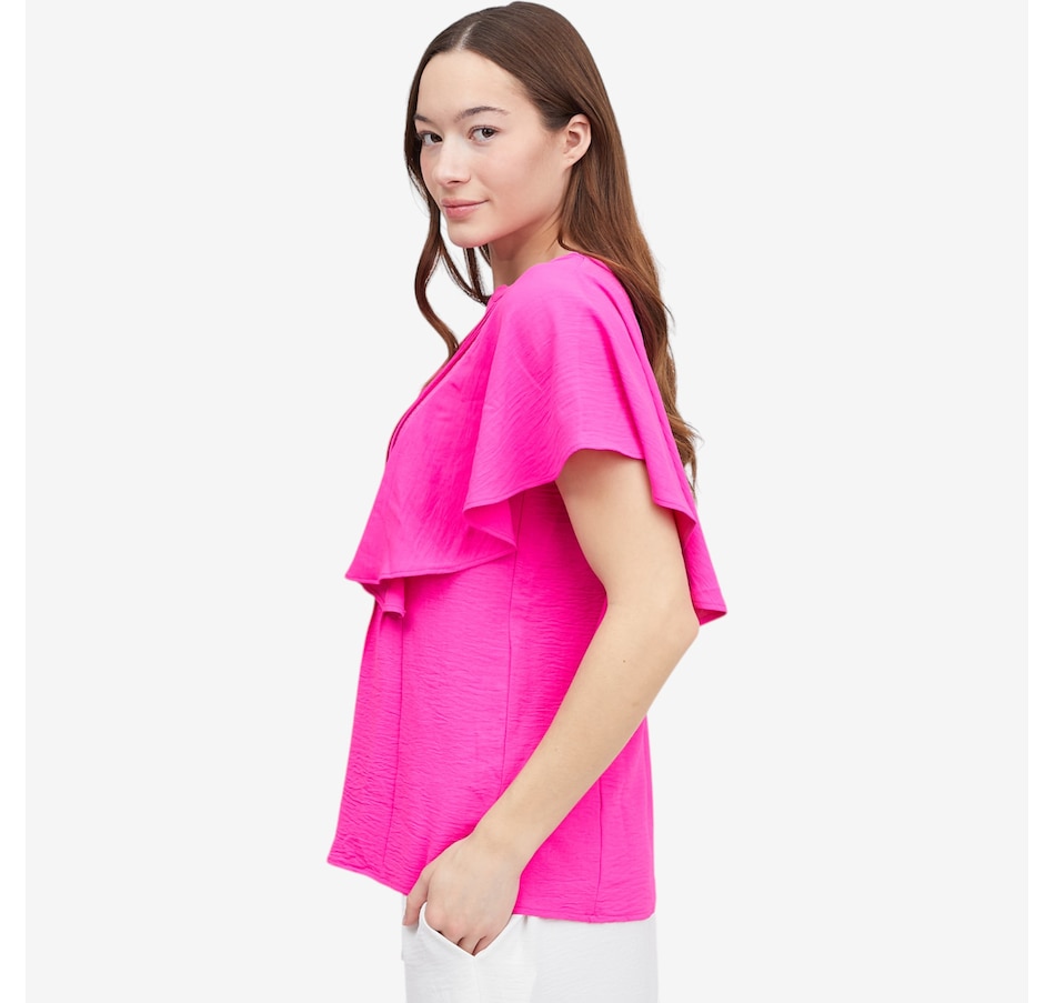 Image 119695_ALTMORE5.jpg, Product 119-695 / Price $59.99, Nina Leonard Textured Wave Pintuck Blouse from Nina Leonard on TSC.ca's Fashion department