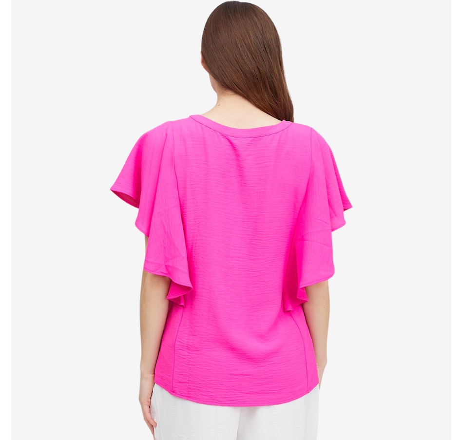 Image 119695_ALTMORE6.jpg, Product 119-695 / Price $59.99, Nina Leonard Textured Wave Pintuck Blouse from Nina Leonard on TSC.ca's Fashion department