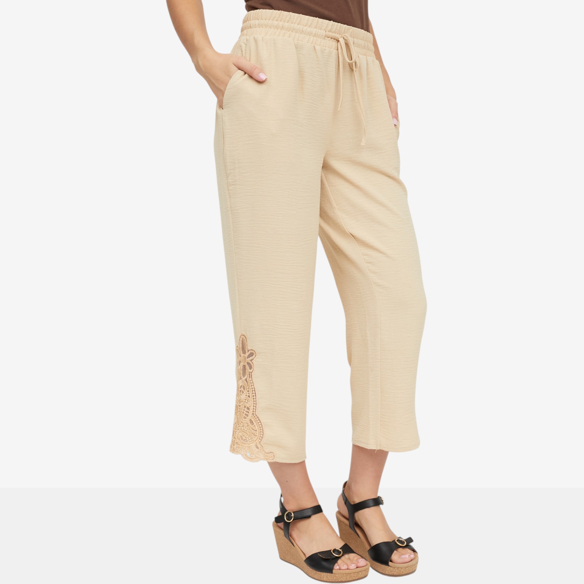 Nina Leonard Elastic Waist Crop Pant - TSC.ca