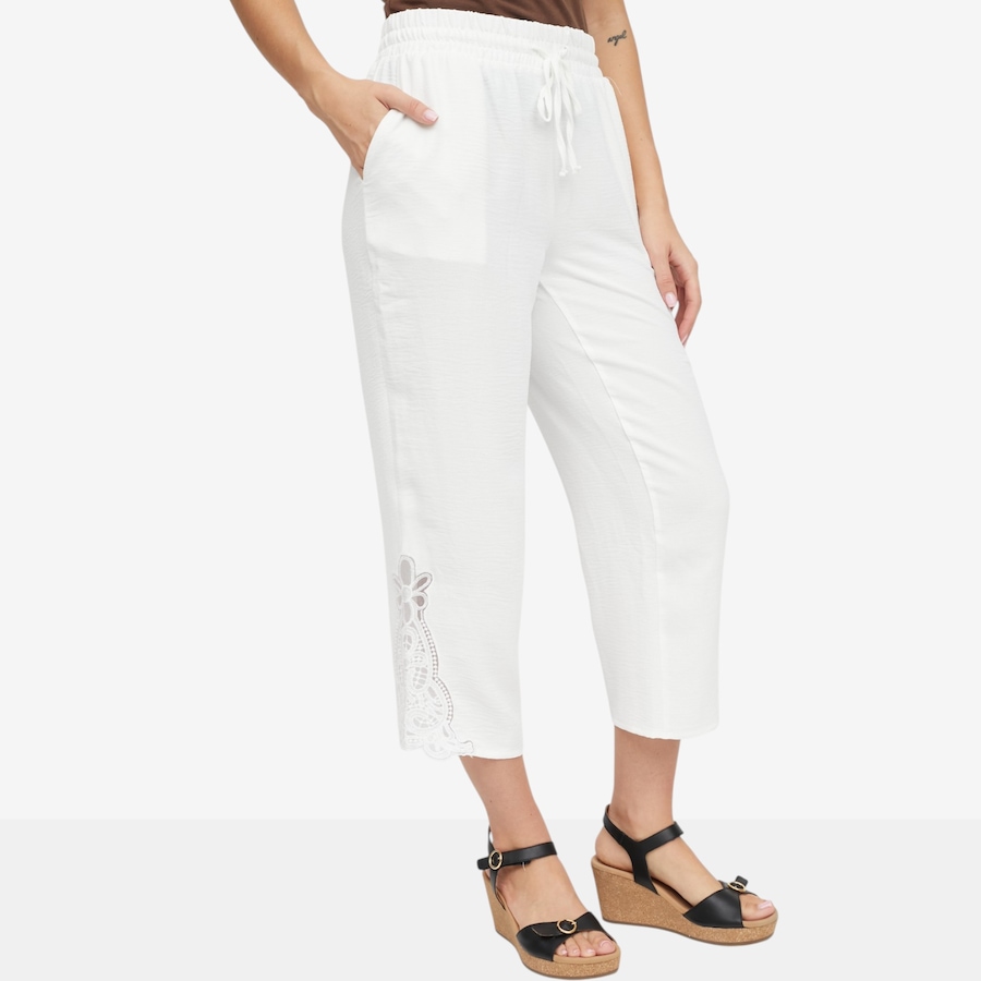 Image 119700_IVR.jpg, Product 119-700 / Price $34.88, Nina Leonard Elastic Waist Crop Pant from Nina Leonard on TSC.ca's Fashion department