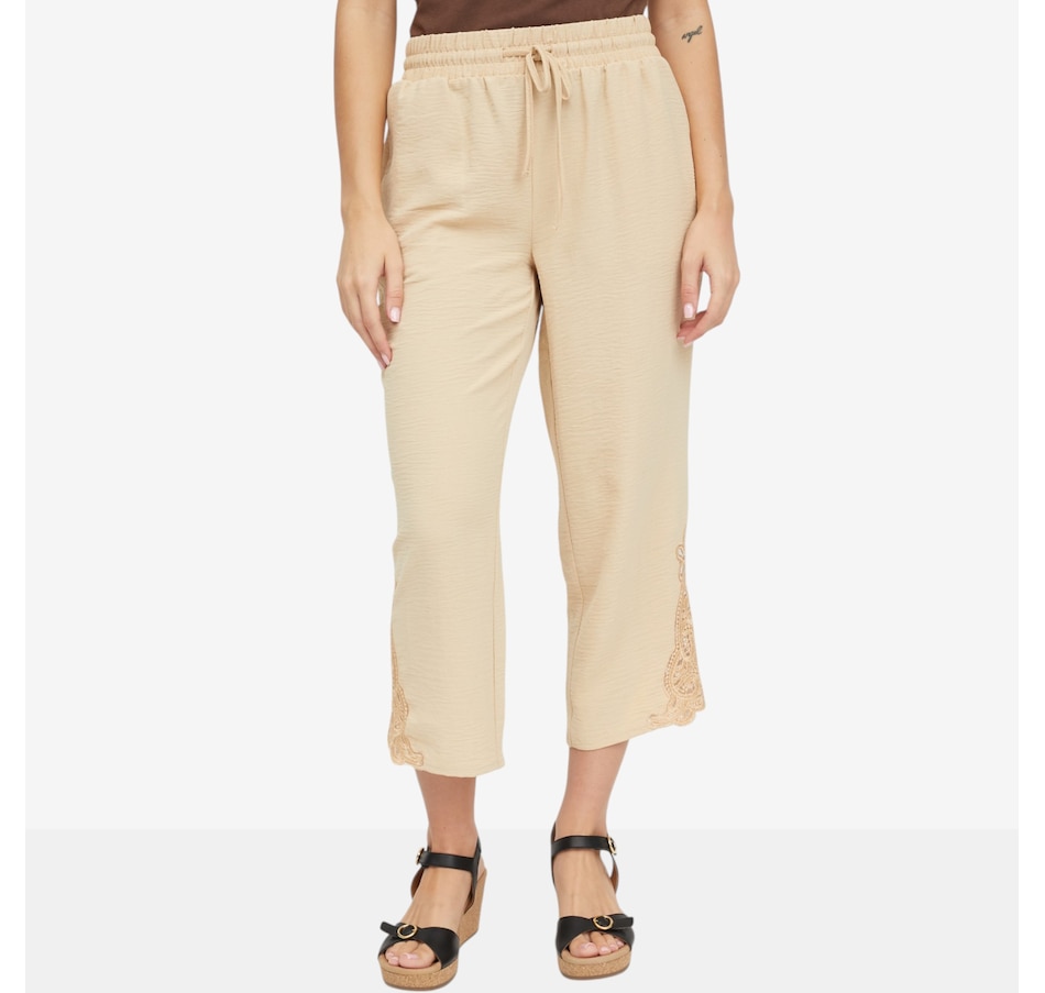 Image 119700_SND.jpg, Product 119-700 / Price $59.90, Nina Leonard Elastic Waist Crop Pant from Nina Leonard on TSC.ca's Fashion department