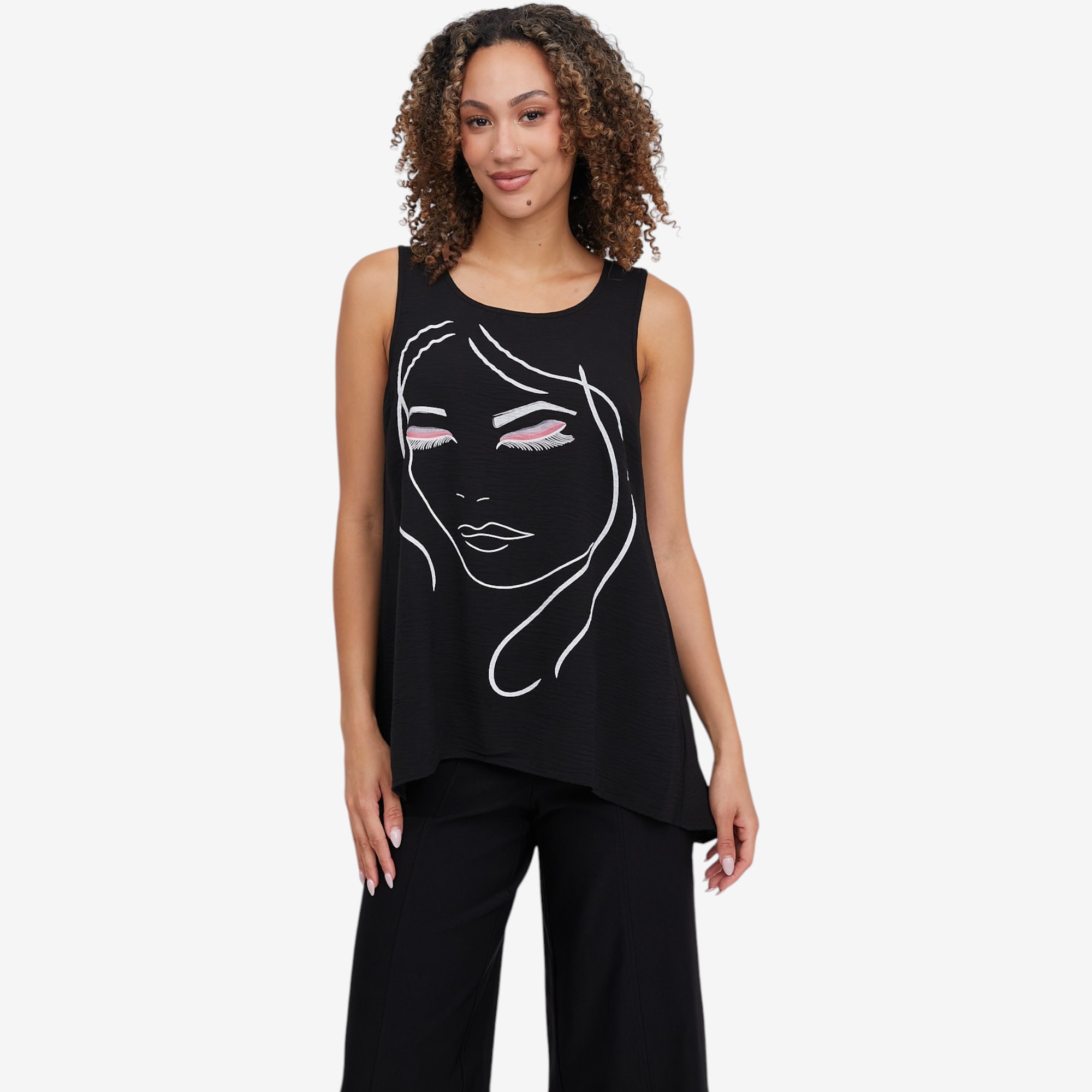 Nina Leonard Textured Wave Print Top - TSC.ca