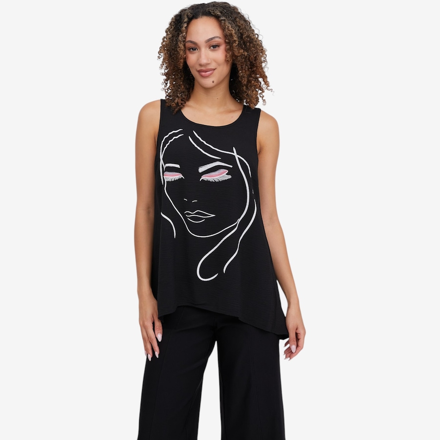 Image 119702_BLK.jpg, Product 119-702 / Price $34.88, Nina Leonard Textured Wave Print Top from Nina Leonard on TSC.ca's Fashion department