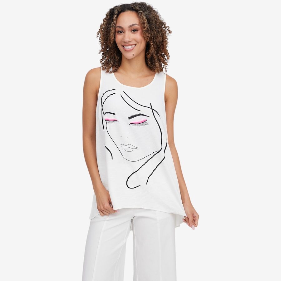 Image 119702_IVR.jpg, Product 119-702 / Price $34.88, Nina Leonard Textured Wave Print Top from Nina Leonard on TSC.ca's Fashion department