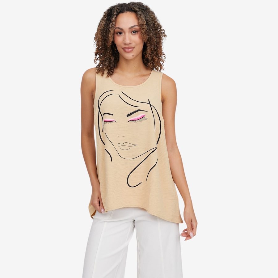 Image 119702_SAN.jpg, Product 119-702 / Price $34.88, Nina Leonard Textured Wave Print Top from Nina Leonard on TSC.ca's Fashion department