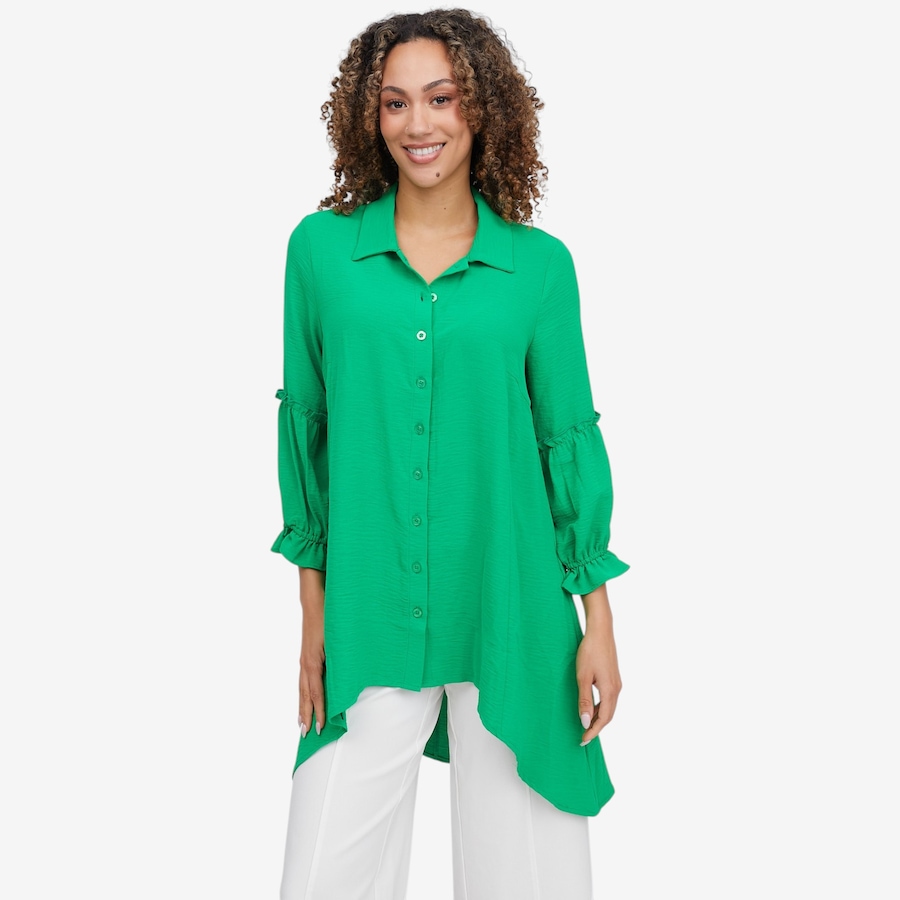 Image 119703_FNGN.jpg, Product 119-703 / Price $34.88, Nina Leonard Textured Wave High-Low Hem Blouse from Nina Leonard on TSC.ca's Fashion department