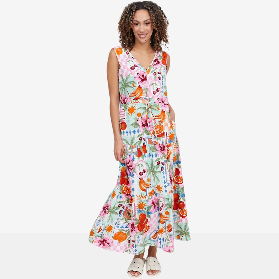 Image 119705_MTMTI.jpg, Product 119-705 / Price $44.88, Nina Leonard Drawstring Waist Tiered Dress  from Nina Leonard on TSC.ca's Fashion department