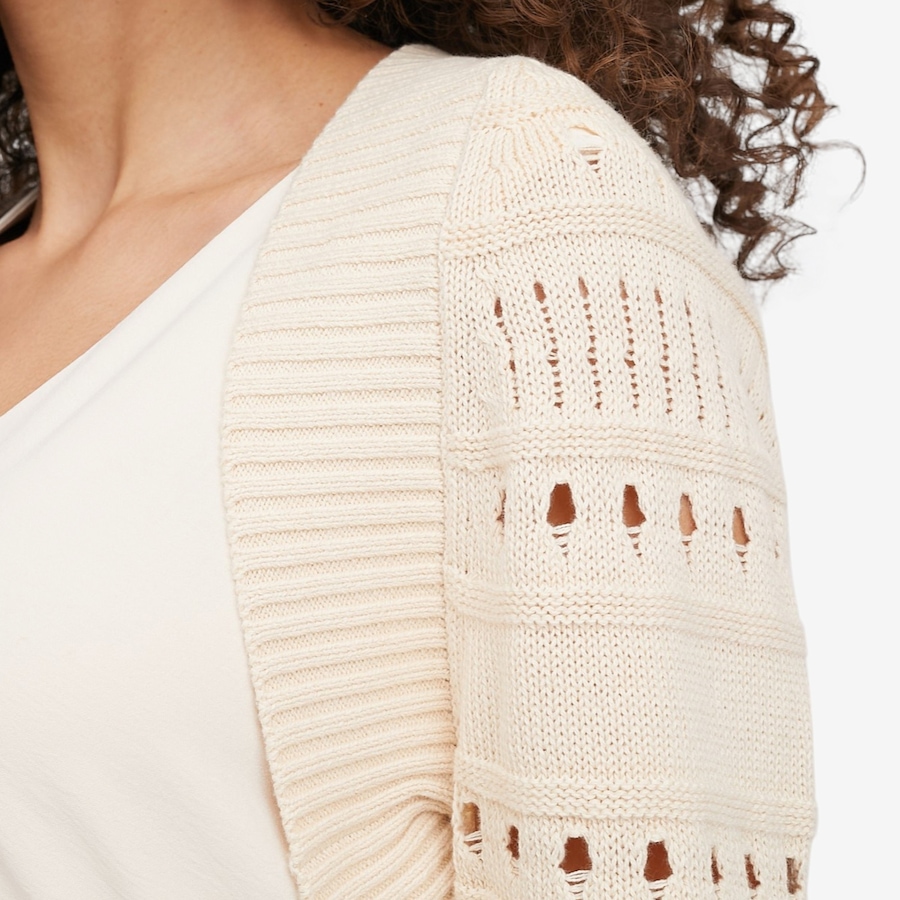 Image 119709_ALTMORE3.jpg, Product 119-709 / Price $54.88, Wynne Style Cotton Open Stitch Sleeve Cardigan from Wynnelayers on TSC.ca's Fashion department