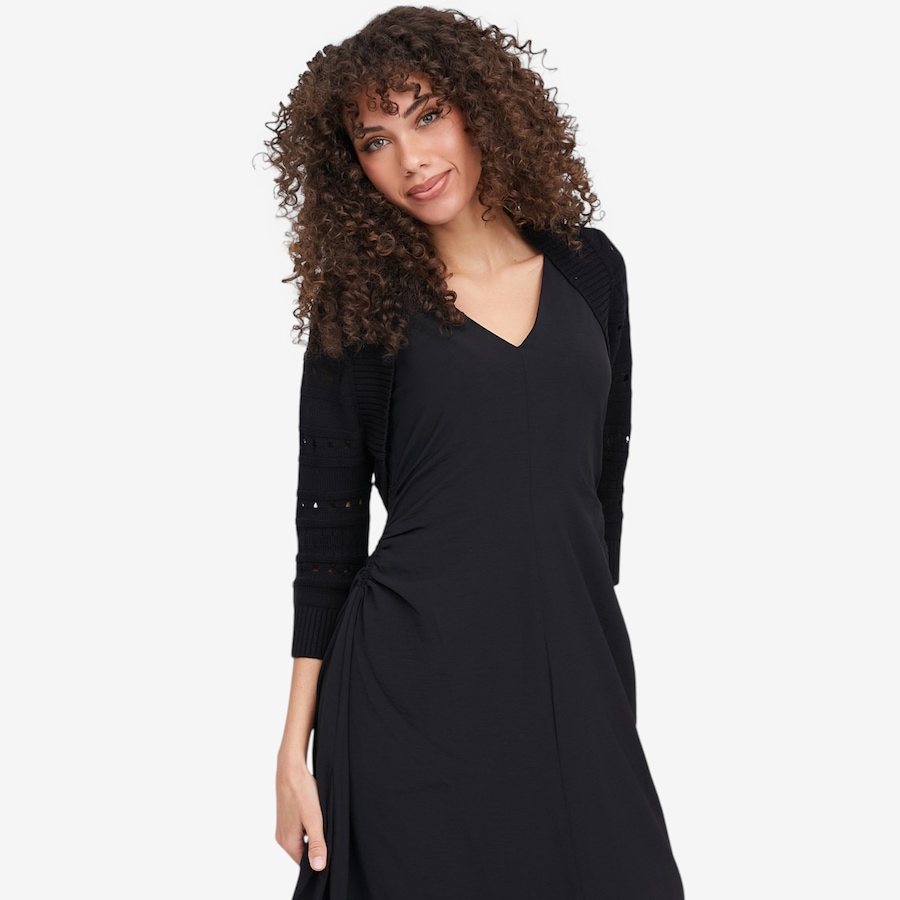 Image 119709_BLK.jpg, Product 119-709 / Price $54.88, Wynne Style Cotton Open Stitch Sleeve Cardigan from Wynnelayers on TSC.ca's Fashion department