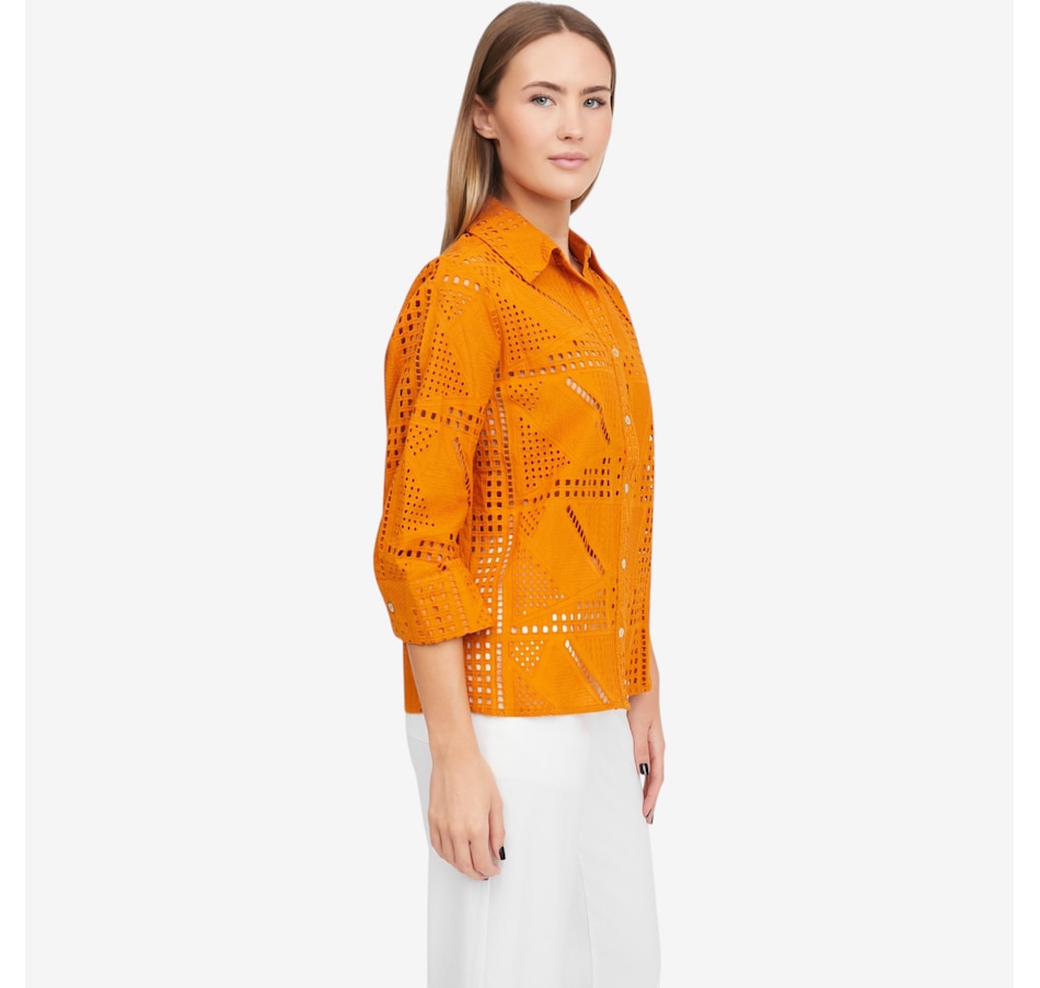 Image 119711_ALTMORE2.jpg, Product 119-711 / Price $139.00, Wynne Style Pointelle Patchwork Shirt from Wynnelayers on TSC.ca's Fashion department