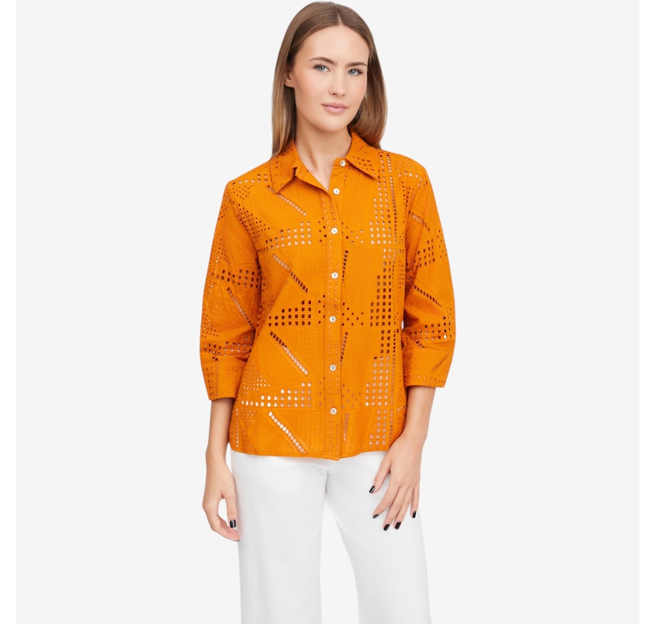 Image 119711_BOE.jpg, Product 119-711 / Price $139.00, Wynne Style Pointelle Patchwork Shirt from Wynnelayers on TSC.ca's Fashion department