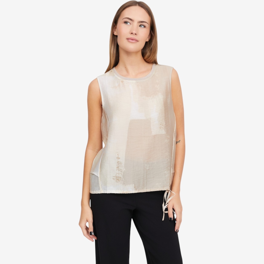 Image 119713_SSCMB.jpg, Product 119-713 / Price $59.88, Wynne Style Printed Sleeveless Top With Gathered Hem from Wynnelayers on TSC.ca's Fashion department