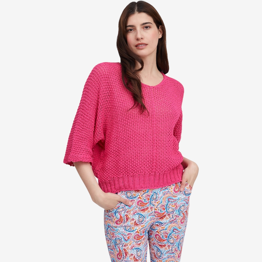 Image 119720_FUS.jpg, Product 119-720 / Price $99.99, Orange Fashion Village Meadow's Round Neck Crochet Sweater from Orange Fashion Village on TSC.ca's Fashion department